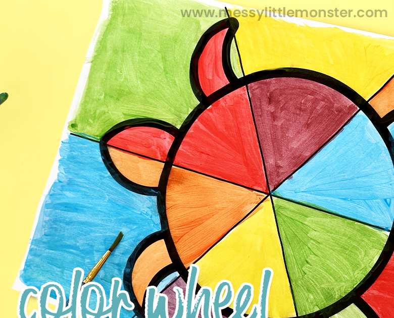 How To Make a Color Wheel Turtle Craft - Messy Little Monster